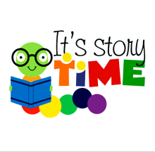 Rainbow worm with glasses holding a blue book, It's story time