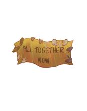 ALL TOGETHER NOW banner with hands holding banner